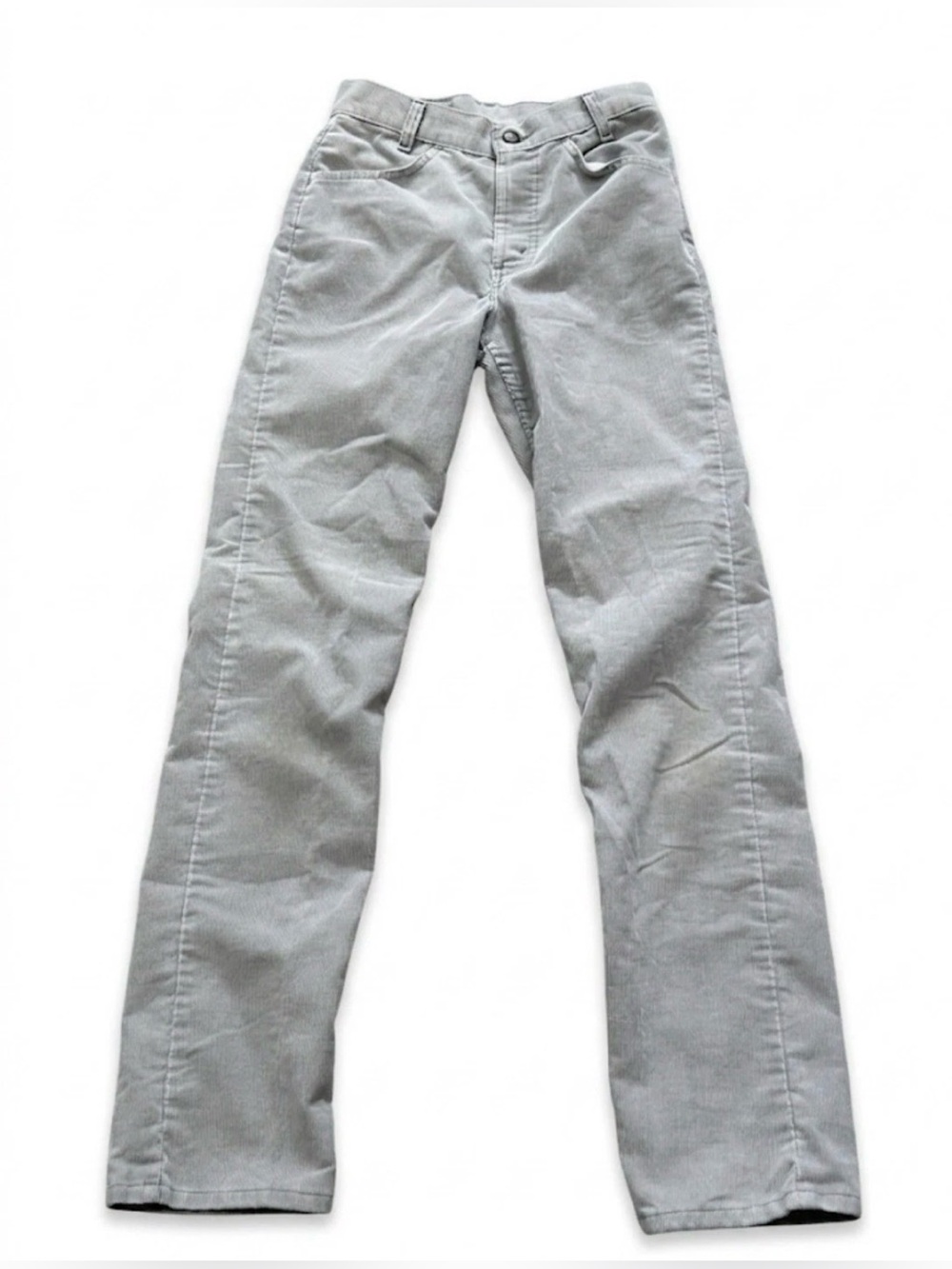 VTG 70s Levis 719 Student Cords Gray 24x30.5 White Tab High Rise Corduroy Pants